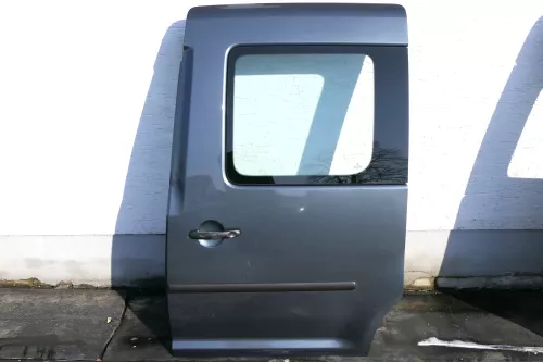 VW Caddy 3 2k Beifahrertür Tür hinten links grau LD7U Scheibe Schiebetür (123248)