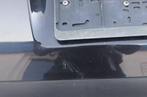 VW Golf 4 Limousine Stoßstange hinten Heckstoßstange Stoßfänger schwarz LC9Z ger (123335)