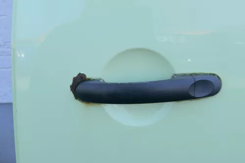 VW Caddy 3 2k Beifahrertür Tür hinten links gelb grün LL6J limette Schiebetür (123382)