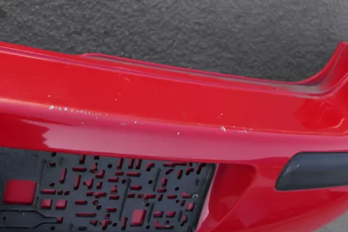 VW Golf 4 Limousine Stoßstange hinten Heckstoßstange Stoßfänger rot LP3G (123492)