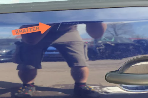 VW Polo 9N 9N3 Tür hinten links 4/5-Türer blau LB5N indigoblau - ohne Scheibe (123534)