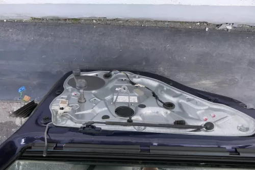 VW Polo 9N 9N3 Tür hinten links 4/5-Türer blau LB5N indigoblau - ohne Scheibe (123534)