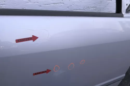 Skoda Fabia 6Y Kombi + Limousine Tür vorne rechts Beifahrertür grau silber LF7T (123600)