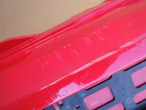 VW Polo 6N2 Stoßstange hinten Heckstoßstange Stoßfänger rot LP3G flashrot (123782)