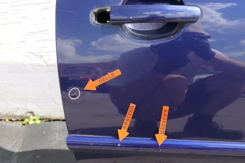 VW Golf 4 Tür vorne rechts Beifahrertür 2/3-Türer blau LB5N indigoblau 79,99 (123849)