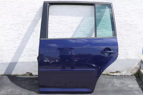 VW Touran 1T 1T3 Tür hinten links blau LB5N indigoblau mit Scheibe