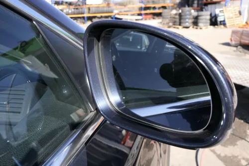 VW Passat 3C elektrischer Spiegel Außenspiegel rechts grau blau LC5F anklappbar (125006)