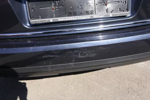 VW Passat 3C Kombi Stoßstange hinten Heckstoßstange Stoßfänger grau blau LC5F (125011)