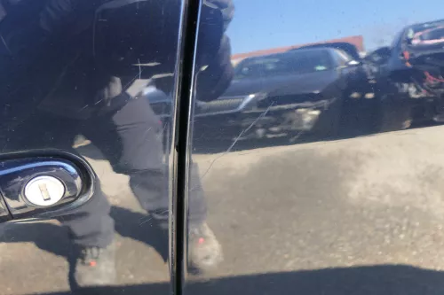 Audi A2 8Z Tür nur das Türblatt hinten links blau LZ5Q - ohne Anbauteile (125844)