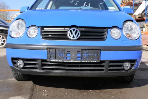 VW Polo 9N Stoßstange Frontstoßstange vorne blau hellblau LA5F SWR