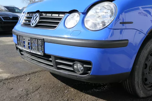 VW Polo 9N Stoßstange Frontstoßstange vorne blau hellblau LA5F SWR (125863)