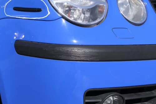 VW Polo 9N Stoßstange Frontstoßstange vorne blau hellblau LA5F SWR (125863)