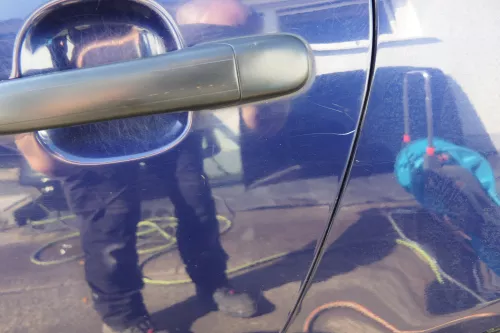 VW Sharan 7M Ford Galaxy Tür links hinten blau LB5N indigobl ab Bj.2000 Facelift (125921)