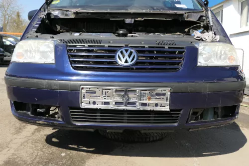 VW Sharan 7M Stoßstange vorne Frontstoßstange blau LB5N Facelift ab Bj. 2000