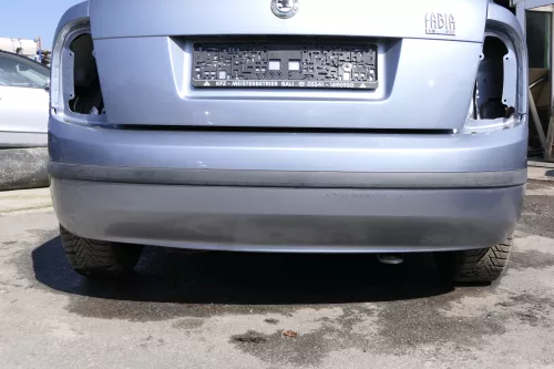 Skoda Fabia 6Y Schrägheck Stoßstange hinten Heckstoßstange silber grau LF7U