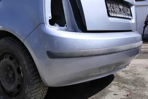 Skoda Fabia 6Y Schrägheck Stoßstange hinten Heckstoßstange silber grau LF7U (126629)