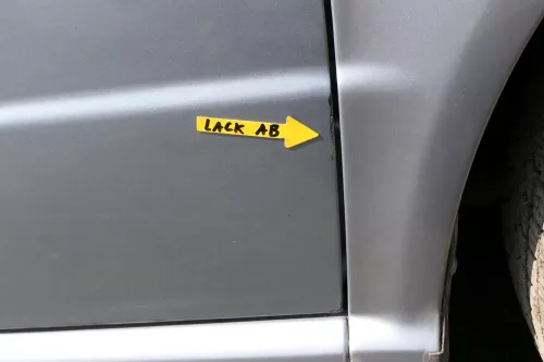 Skoda Fabia 6Y Kombi + Limousine Tür vorne rechts Beifahrertür grau blau si LF7V (126633)