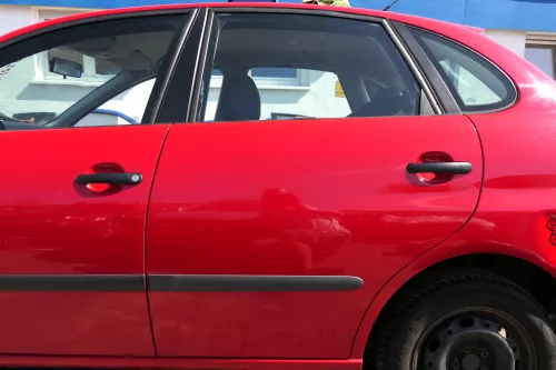 Seat Ibiza 6L Tür 4/5-Türer hinten links rot LS3H - ohne Anbauteile