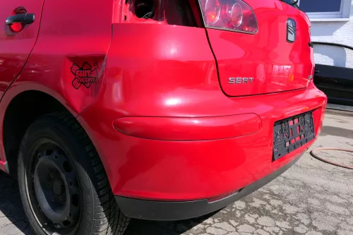 Seat Ibiza 6L Stoßstange Heckstoßstange hinten rot LS3H (126641)