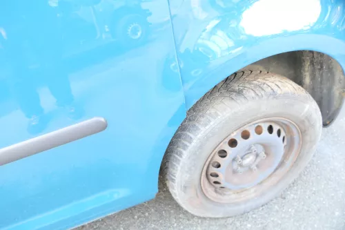 VW Caddy 3 2k Tür hinten links blau grün LN6F Scheibe Schiebetür (127595)