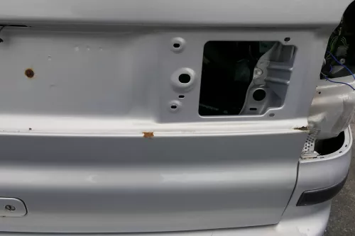 VW Sharan 7M Heckklappe Scheibe  Klappe hinten ab Bj.2000 silber LB7Z satinsilbe (127942)