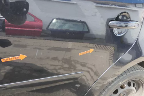 VW Touran 1T 1T3 Tür hinten links schwarz LC9Z metallic (127959)