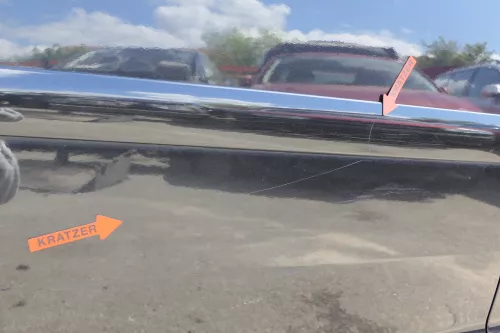 VW Touran 1T 1T3 Tür hinten rechts schwarz LC9Z metallic mit Scheibe (127961)