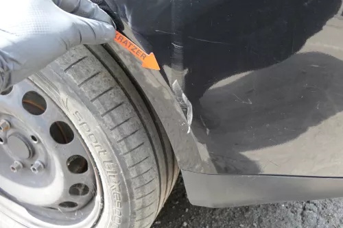 VW Touran 1T Stoßstange hinten Heckstoßstange Stoßfänger schwarz LC9Z meta (127966)