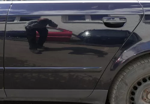 Audi A4 B6 8E nur Türblatt Tür hinten links blau lila LZ5L Kombi+Limo