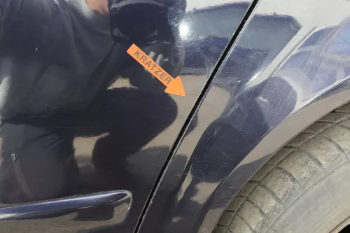 Audi A4 B6 8E nur Türblatt Tür hinten links blau lila LZ5L Kombi+Limo (127971)