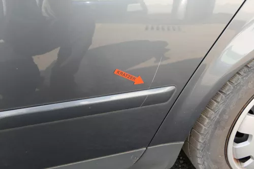 Audi A4 B6 8E nur Türblatt Tür hinten links grau LX7Z Kombi+Limo (127987)