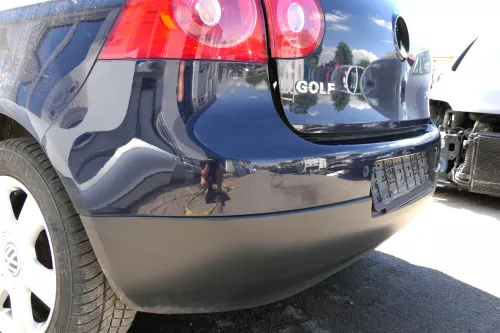 VW Golf 5 1K Limousine Stoßstange hinten Heckstoßstange blau LA5G perlblau PDC (128327)