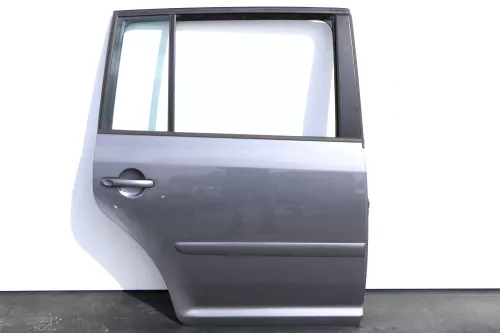 VW Touran 1T 1T3 Tür hinten rechts grau LD7X + Scheibe Platinum grey
