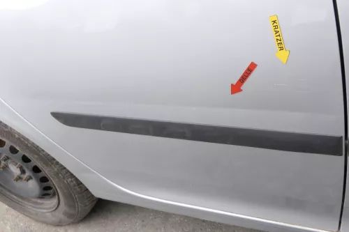 VW Golf 5 V 1K Tür nur Türblatt hinten rechts 4/5-Türer grau silber LA7W reflex (128520)