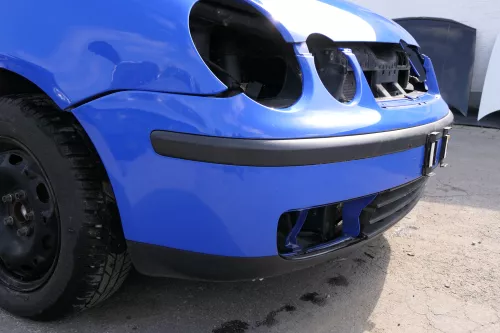 VW Polo 9N Stoßstange Frontstoßstange vorne blau LA5F (128607)