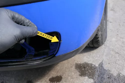 VW Polo 9N Stoßstange Frontstoßstange vorne blau LA5F (128607)
