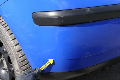 VW Polo 9N 9N3 Stoßstange Heckstoßstange hinten blau LA5F summerblue (128611)