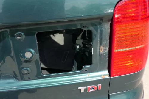 VW Sharan 7M Heckklappe Scheibe  Klappe hinten ab Bj.2000 grün LC6M (128770)