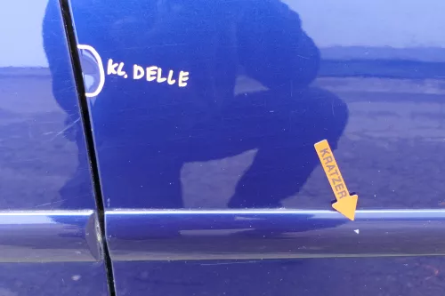 VW Golf 5 V 1K Tür vorn rechts Beifahrertür 4/5-Türer blau LD5Q nur TÜRBLATT (129110)