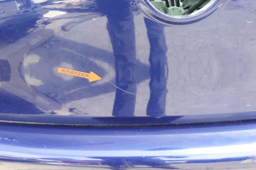 VW Golf 5 V Heckklappe hinten Kofferraumklappe mit Scheibe blau LD5Q Spoiler (129116)