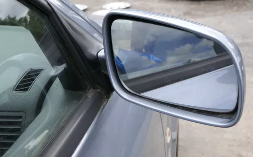 Skoda Octavia 1U elektrisch Spiegel Außenspiegel rechts + Glas silber grau LF7U