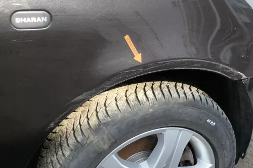 VW Sharan Kotflügel rechts vorne schwarz metallic LC9Z 2000-2009 Facelift (129437)