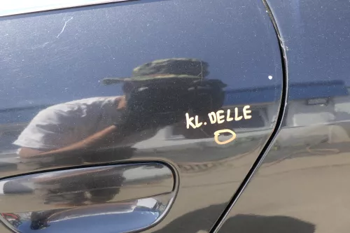 Audi A6 4B C5 Tür nur Türblatt hinten links schwarz LZ9W ebonyscharz (129497)