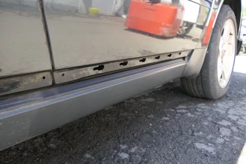 Audi A6 4B C5 Tür nur Türblatt hinten links schwarz LZ9W ebonyscharz (129497)