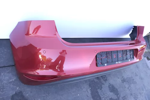 VW Golf 7 5G Limousine Stoßstange hinten Heckstoßstange rot sunsetred LA3X PDC (129550)