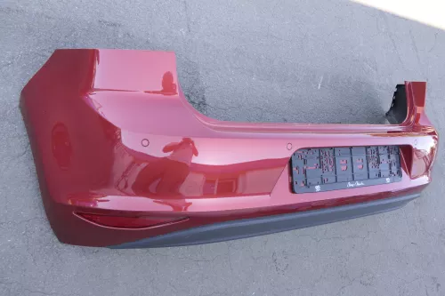 VW Golf 7 5G Limousine Stoßstange hinten Heckstoßstange rot sunsetred LA3X PDC (129550)