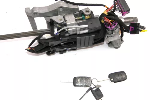 Audi A4 6B Zündschloß Schloß Zündung 3x Schlüssel Lenksäule elektrische (129651)
