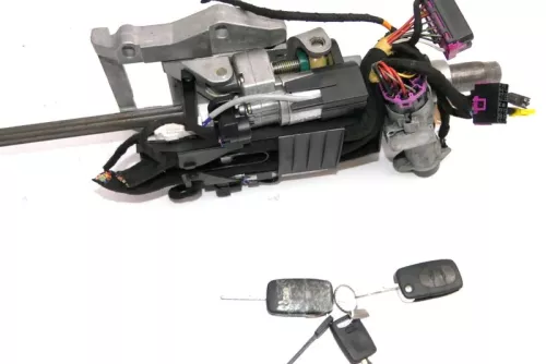 Audi A4 6B Zündschloß Schloß Zündung 3x Schlüssel Lenksäule elektrische (129651)