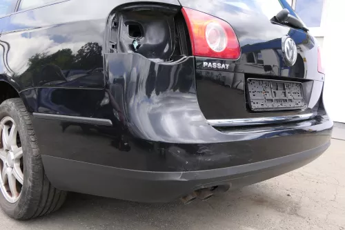 VW Passat 3C Kombi Stoßstange hinten Heckstoßstange Stoßfänger schwarz LC9X deep (129692)