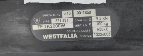 VW Golf Kombi Variant starr starre feste Anhängerkupplung Westfalia 321 631 (129731)